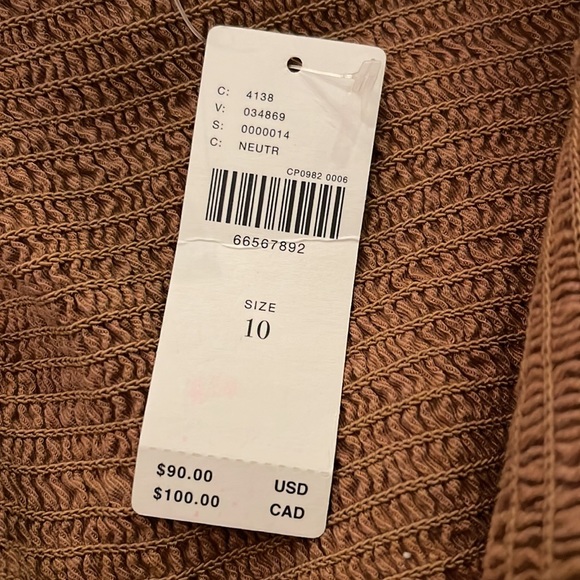 *NWT* Anthropologie Maeve Ruffled Smocked Crop Top - Picture 6 of 10